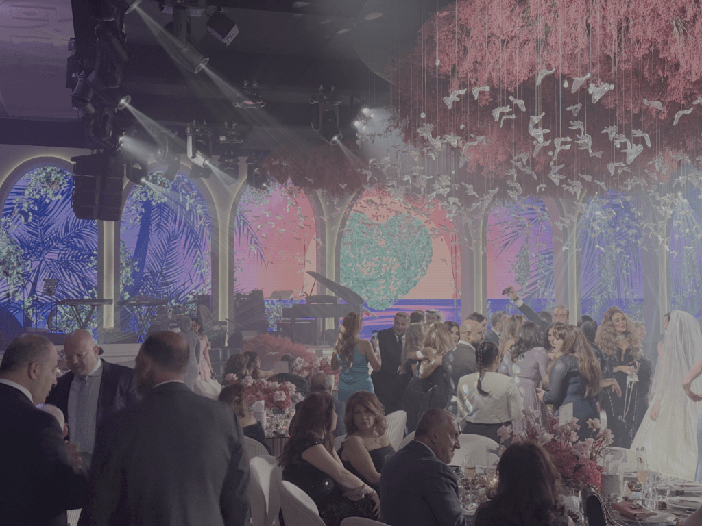 Wedding stage and AV setup in Dubai